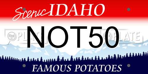 NOT50 Idaho License Plate