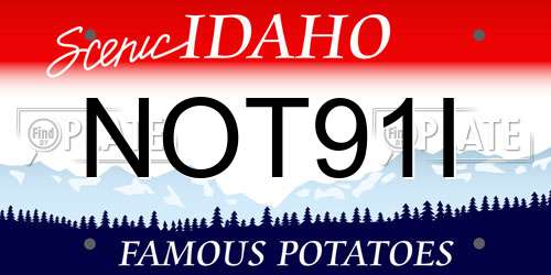 NOT91I Idaho License Plate