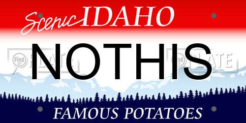 NOTHIS Idaho License Plate