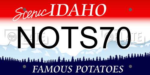 NOTS70 Idaho License Plate