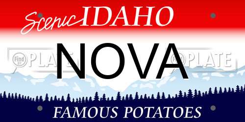 NOVA Idaho License Plate