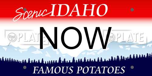 NOW Idaho License Plate