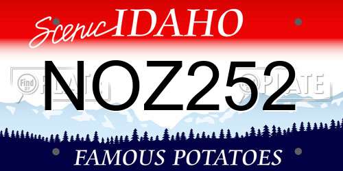 NOZ252 Idaho License Plate
