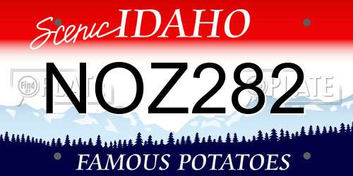NOZ282 Idaho License Plate