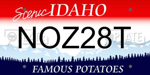 NOZ28T Idaho License Plate