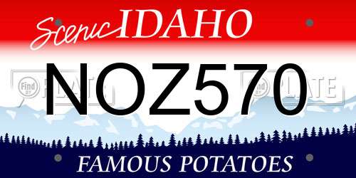 NOZ570 Idaho License Plate