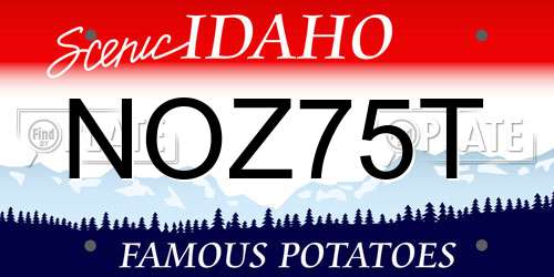 NOZ75T Idaho License Plate