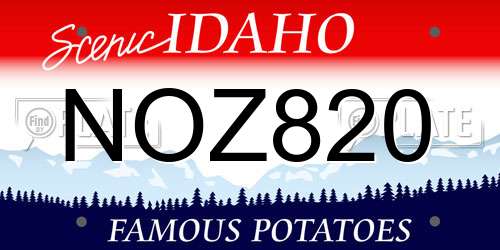 NOZ820 Idaho License Plate