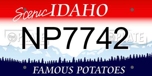 NP7742 Idaho License Plate