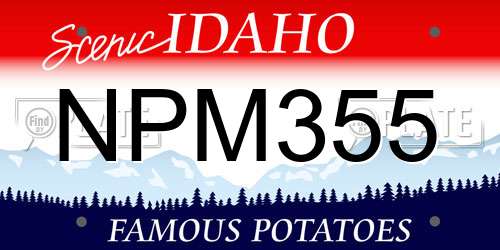 NPM355 Idaho License Plate