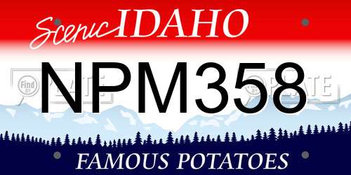 NPM358 Idaho License Plate