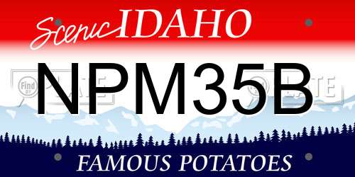 NPM35B Idaho License Plate