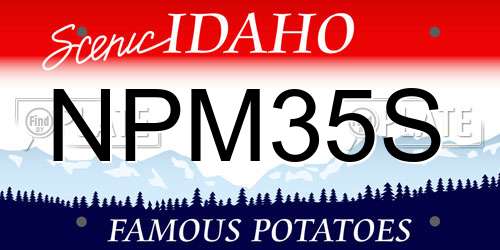 NPM35S Idaho License Plate