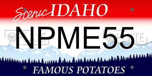 NPME55 Idaho License Plate