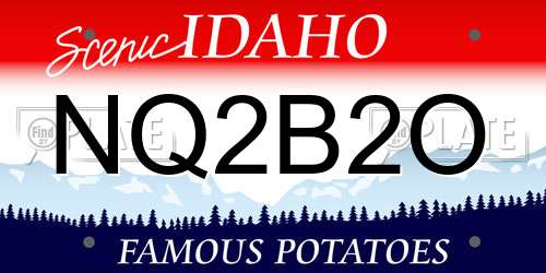 NQ2B2O Idaho License Plate
