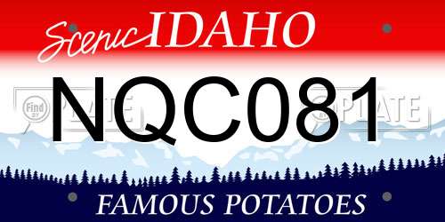 NQC081 Idaho License Plate