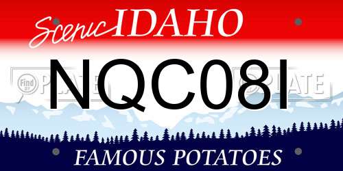 NQC08I Idaho License Plate