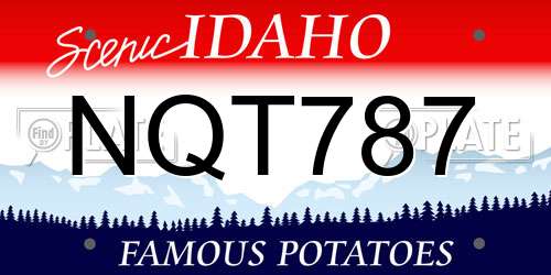 NQT787 Idaho License Plate