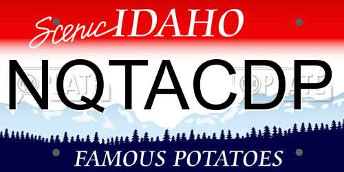 NQTACDP Idaho License Plate