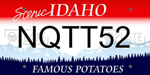 NQTT52 Idaho License Plate