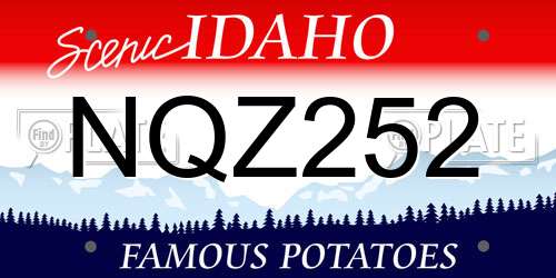 NQZ252 Idaho License Plate