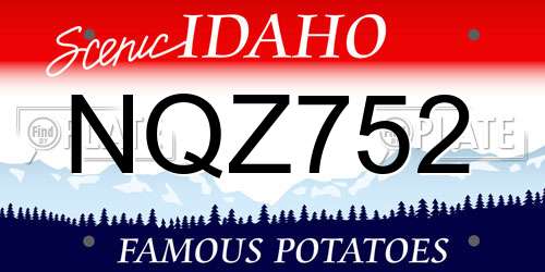 NQZ752 Idaho License Plate