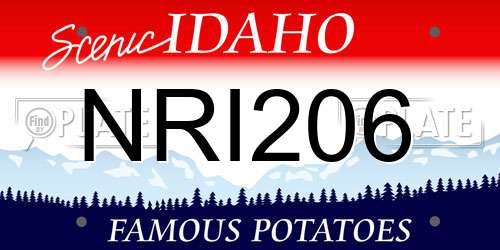 NRI206 Idaho License Plate