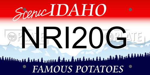 NRI20G Idaho License Plate