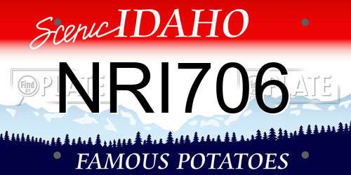 NRI706 Idaho License Plate