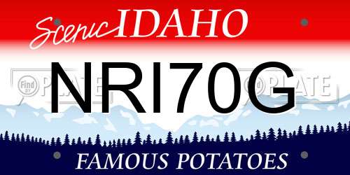 NRI70G Idaho License Plate
