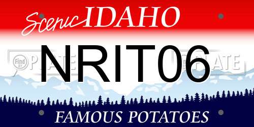 NRIT06 Idaho License Plate