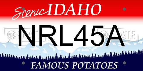 NRL45A Idaho License Plate