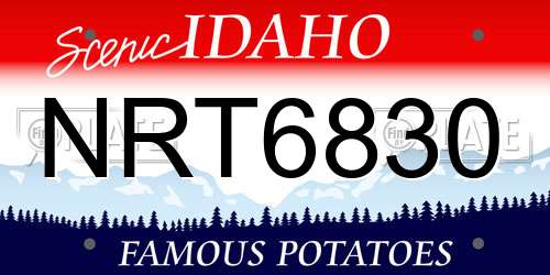 NRT6830 Idaho License Plate