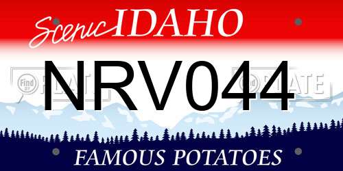 NRV044 Idaho License Plate