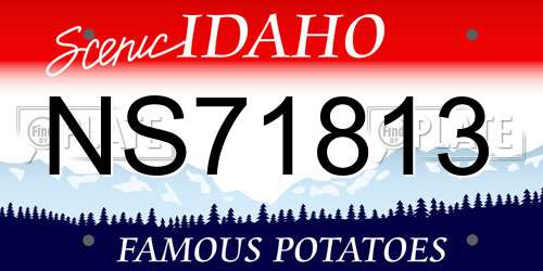 NS71813 Idaho License Plate