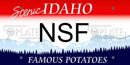 NSF Idaho License Plate