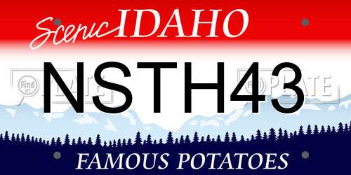 NSTH43 Idaho License Plate
