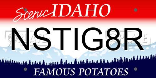 NSTIG8R Idaho License Plate