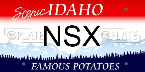 NSX Idaho License Plate