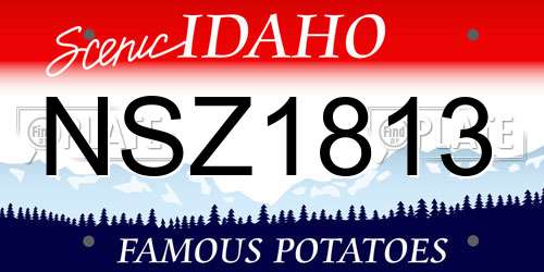 NSZ1813 Idaho License Plate