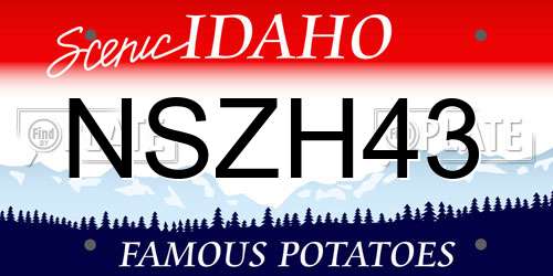NSZH43 Idaho License Plate
