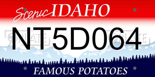 NT5D064 Idaho License Plate