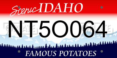 NT5O064 Idaho License Plate