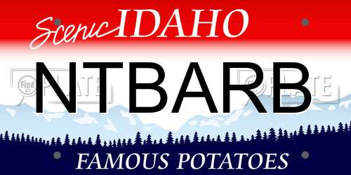 NTBARB Idaho License Plate