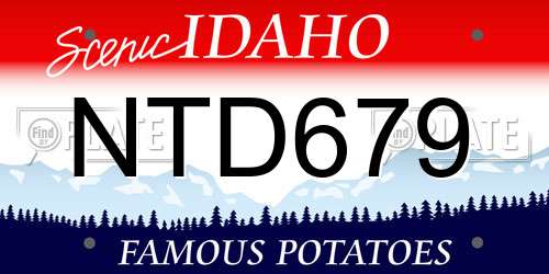 NTD679 Idaho License Plate