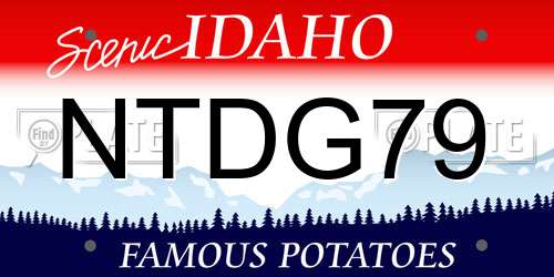 NTDG79 Idaho License Plate