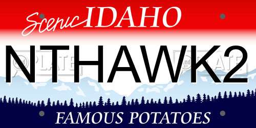 NTHAWK2 Idaho License Plate