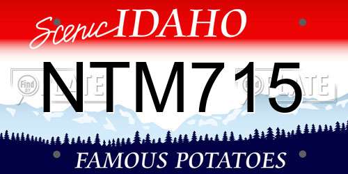 NTM715 Idaho License Plate