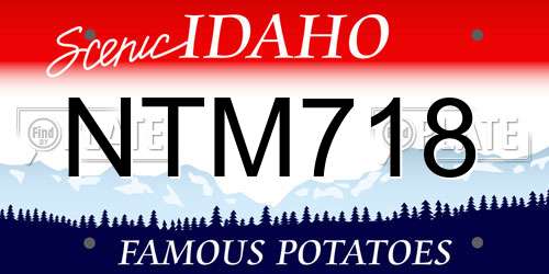 NTM718 Idaho License Plate