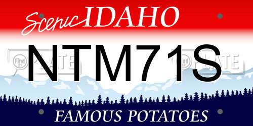 NTM71S Idaho License Plate
